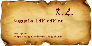 Kugyela Lóránt névjegykártya